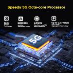 DOOGEE S200 Rugged Smartphone 5G Unlocked, 256GB+32GB Rugged Phone with 1.32" Rear Screen, 10100mAh Battery, Android 14,100MP+20MP Night Vision Camera