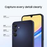 Samsung Galaxy A15 5G A Series Cell Phone, 128GB Unlocked Android Smartphone, AMOLED Display, Expandable Storage, Knox Security, Super Fast Charging, Hi-Res Camera, US Version, 2024, Blue Black