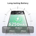 DOOGEE Note 59 Pro Unlocked Cell Phone 5G Android 15,32GB+256GB/TF 2TB Android Phone,6250mAh Battery,6.75"HD+120Hz Cellphone,16MP+8MP,5G Dual SIM Smartphone,Widevine L1/NFC/Face Unlock/Fingerprint/OTG