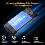 DOOGEE S200 Rugged Smartphone 5G Unlocked, 256GB+32GB Rugged Phone with 1.32" Rear Screen, 10100mAh Battery, Android 14,100MP+20MP Night Vision Camera