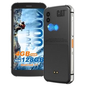 CAT S62 Cell Phone Unlocked (128GB, 4GB) 5.7" IP68 Waterproof Rugged Smartphone, 12MP Dual Camera, All Day Battery, NFC, Fingerprint Unlock, Snapdragon 660 Nano Slot(Black) New