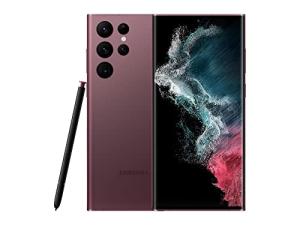 Samsung Galaxy S22 Ultra Unlocked Android Smartphone, 256GB, 8K Camera & Video, Brightest Display Screen, S Pen, Long Battery Life, Fast 4nm Processor, US Version, 2022, Burgundy