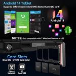 8849 Tank Pad Tablet 10.95 inch, 5G Android 14 Rugged Tablet with Projector, 32GB+512GB/(2TB Expand) IP68 Waterproof Unlocked Outdoor Tablets 21000mAh, 32MP+50MP Camera/Camping Light/WiFi/GPS/OTG