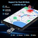 OUKITEL RT3 Plus Rugged Tablet Android 15-11000mAh Battery, 8 Inch Tablets, 16GB+128GB/TF 1TB, 16MP Camera, IP68/IP69K Waterproof, Octa-Core 4G Dual SIM/5G WiFi/Wrist Strap/GPS/NFC/Gemin AI, Blue
