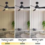 Smart Black Ceiling Fan with LED Lights & Remote