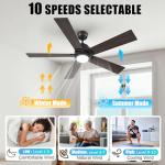 Smart 52inch WiFi Ceiling Fan with App Control
