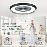 Smart Bladeless Ceiling Fan with LED Lighting