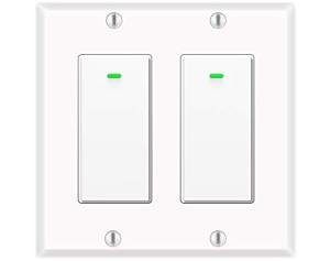 WiFi Alexa Compatible Smart Light Switches (2Pack)