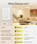 Smart Wi-Fi Light Switch with Voice Control (4-Pack)