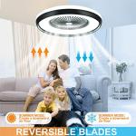 Smart Bladeless Ceiling Fan with LED Lighting