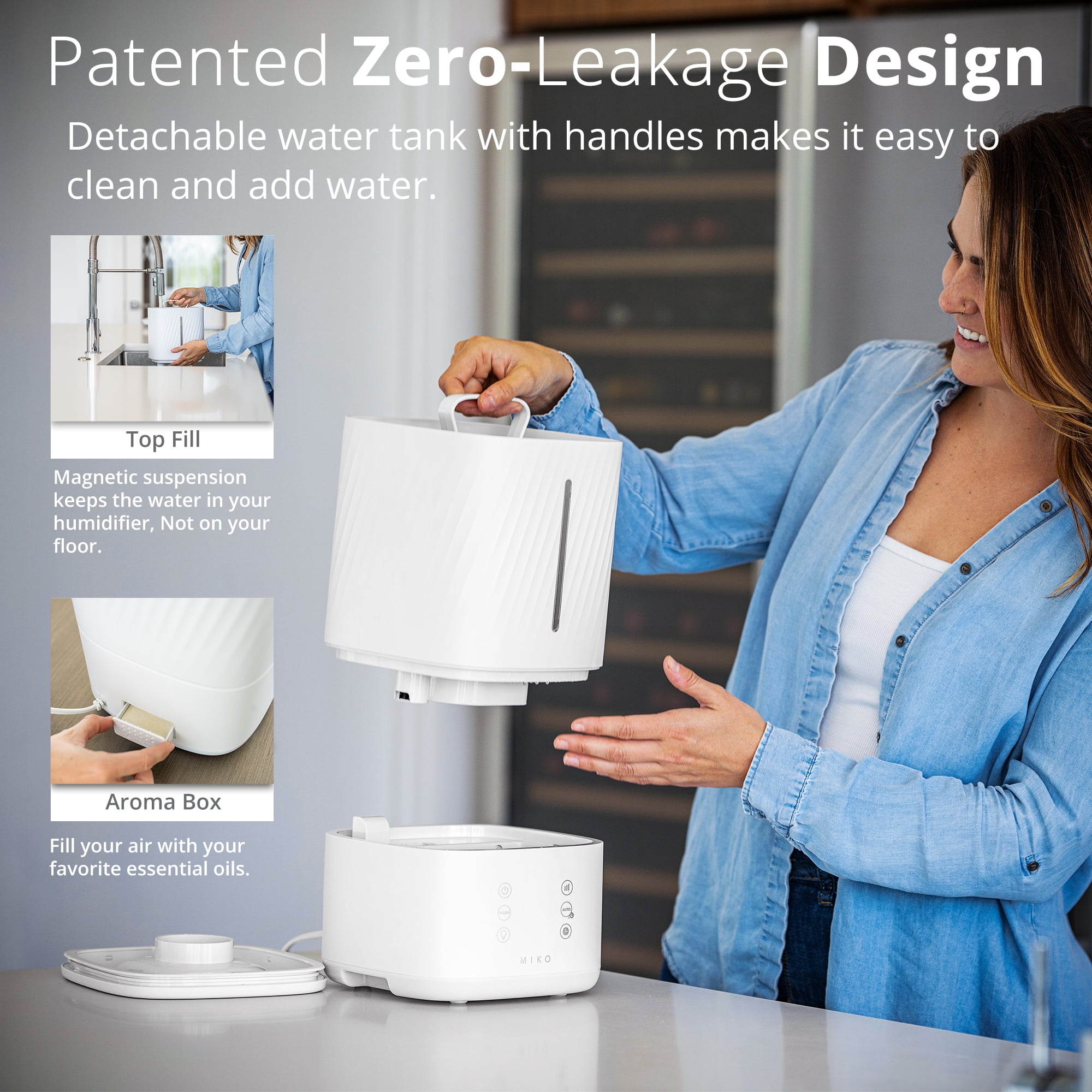 Smart Miko Bedroom Humidifier with Essential Oils