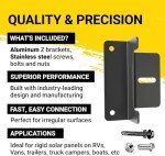 Spartan Power Black Solar Panel Mount Brackets - Set of 4