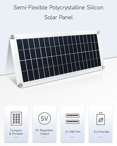 Semi-Flexible 10W Polycrystalline Solar Panel 18V
