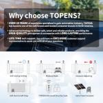 TOPENS DKC1100S Solar-Powered Heavy-Duty Door Opener