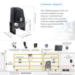TOPENS DKC1100S Solar-Powered Heavy-Duty Door Opener