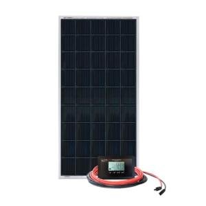 Go Power Overlander Charging Kit 200W - 12V Solar Panel Kit w/ 30-Amp Bluetooth® PWM Controller, Expandable Up to 600W, Includes 2X 25ft Solar Output Cables (Male and Female) for RV & Dry Camping Use