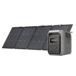EF ECOFLOW Solar Generator DELTA 3 1500 with 220W Solar Panel, 1536Wh LiFePO4 Battery, 6X1800W (X-Boost 2200W) AC Outputs, Ultra-Quiet Power Station, Fast Charging for Home Backup Use