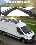 MELIPRON Camper Van Roof Rack with Solar Panel Brackets Fit for Ford Transit 148" WB Low/Medium/High Roof, Low Profile Roof Rack with Wind Fairing