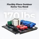 BougeRV Flat Roof Rack for Solar Panels