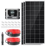 RICH SOLAR 600 Watt Premium Solar Kit - 3 Pack of 200W Panel, 40A MPPT Charge Controller, Bluetooth Module Fuse, Mounting Z Brackets, Adaptor Kit, Tray Cables Set, Off-Grid 12V Solar Power System