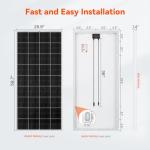 RICH SOLAR 600 Watt Premium Solar Kit - 3 Pack of 200W Panel, 40A MPPT Charge Controller, Bluetooth Module Fuse, Mounting Z Brackets, Adaptor Kit, Tray Cables Set, Off-Grid 12V Solar Power System