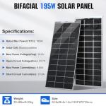 ECO-WORTHY 600W Solar Panel Tracker System: 3pcs Bifacial 195W Monocrystalline Solar Panels, Single-Axis Solar Tracking Kit with Tracker Controller for Shed Farm Yard Hut Field and Any Off-Grid