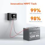 RICH SOLAR 600 Watt Premium Solar Kit - 3 Pack of 200W Panel, 40A MPPT Charge Controller, Bluetooth Module Fuse, Mounting Z Brackets, Adaptor Kit, Tray Cables Set, Off-Grid 12V Solar Power System