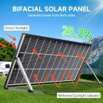 1200 Watt Solar Panels Bifacial 200 Watt Solar Panel 6 Pack 18BB Monocrystalline A+ Cell High-Efficiency Module PV Power Charger Homes Camping RV Battery Boat Caravan Other Off-Grid Applications