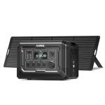 OUPES Mega 2 2500W Solar Generator with 240W Panel Included, 2048Wh Portable Power Station Solar Battery Station Made for Emergency, Home Backup, Outdoor Camping RV/Van