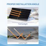 Fellow Energy 4PCS 550 Watt Solar Panel, High Efficiency Monocrystalline PV Module Power Charger, Bifacial Solar Panel for RV Marine Rooftop Farm Camper Vehicle Caravan Other Off Grid Applications