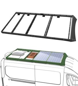 StarONE Adjustable Solar Van Roof Rack fit for Ford Transit 148" WB (Low/Medium/High Roof) | Multi-Functional Roof Rack for Solar Panels,Side Tents,Ladder & Accessories