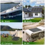1200 Watt Solar Panels Bifacial 200 Watt Solar Panel 6 Pack 18BB Monocrystalline A+ Cell High-Efficiency Module PV Power Charger Homes Camping RV Battery Boat Caravan Other Off-Grid Applications
