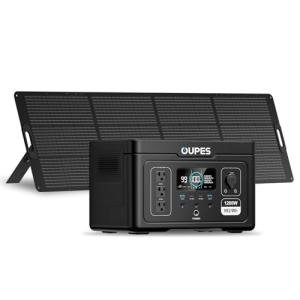 OUPES Exodus 1200 Solar Generator with 240W Panels Included, – 992Wh 1200W LiFePO4 Battery Power Station with Dual PD 140W Type-C, Smart App Control, UPS, Ideal for Camping, RV, Home Emergency