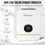 ECO-WORTHY 1200W 4.68KWH Off-Grid Solar Panel System for RVs, Sheds, Cabins and Home:6pcs 195W Bificial Solar Panels+2pcs 12.8V 280Ah Lithium Battery+24V 3000W Solar Hybrid Inverter