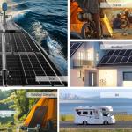 Fellow Energy 4PCS 550 Watt Solar Panel, High Efficiency Monocrystalline PV Module Power Charger, Bifacial Solar Panel for RV Marine Rooftop Farm Camper Vehicle Caravan Other Off Grid Applications