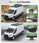 StarONE Adjustable Solar Van Roof Rack fit for Ford Transit 148" WB (Low/Medium/High Roof) | Multi-Functional Roof Rack for Solar Panels,Side Tents,Ladder & Accessories