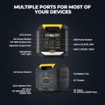 BougeRV Portable Power Station ROVER 2000, Solar Generator with 2008Wh Semi-solid Battery 2200W Output,80% Charged in 1 Hour, Compatible with Solar Panel for Outdoor RV Camping & Emergency