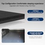 Rooftop Tent Hard Shell,Solar Panel Roof top Tent Hardshell, pop up Rooftop Tent Camping for Jeep Truck Car SUV Van Wrangler.