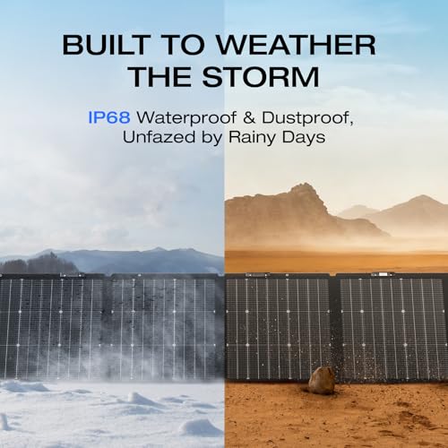 220W Bifacial Portable Solar Panel with Kickstand