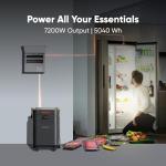 Jackery Solar Generator 5000 Plus Portable Power Station with 500W Solar Panels and Manual Transfer Switch, 5040Wh Power Station, 7200W AC Output Solar Generator for Home Use, Emergency Backup