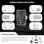 TOPENS DKC2000S Solar Sliding Gate Opener Chain Drive Automatic Gate Motor for Heavy Driveway Slide Gates Up to 4400 Pounds, Electric Gate Operator Battery Powered with Solar Panel Remote Control Kit