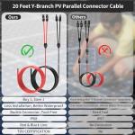 20FT Solar Panel Extension Cable with Connectors
