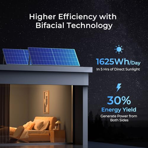 Renogy 250W Bifacial Solar Panel for Off-Grid Use
