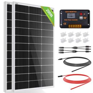 200W 12V/24V Monocrystalline Solar Panel Kit