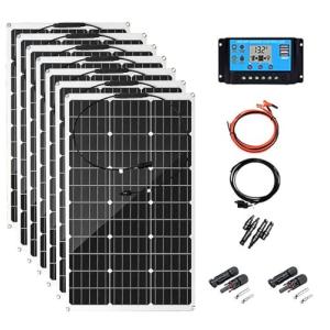 300W 12V Monocrystalline Solar Panel Kit with Controller