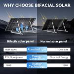 TATOODAA 300W High Efficiency Bifacial Solar Panel