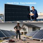 JJN 550W Bifacial Solar Panels for Homes and RVs