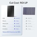 JJN 550W Bifacial Solar Panels for Homes and RVs