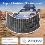 200W Flexible Monocrystalline Solar Panel for Off-Grid