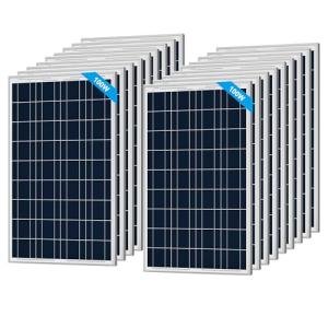 PowerECO 100W Silver Solar Panels - 20 Pack